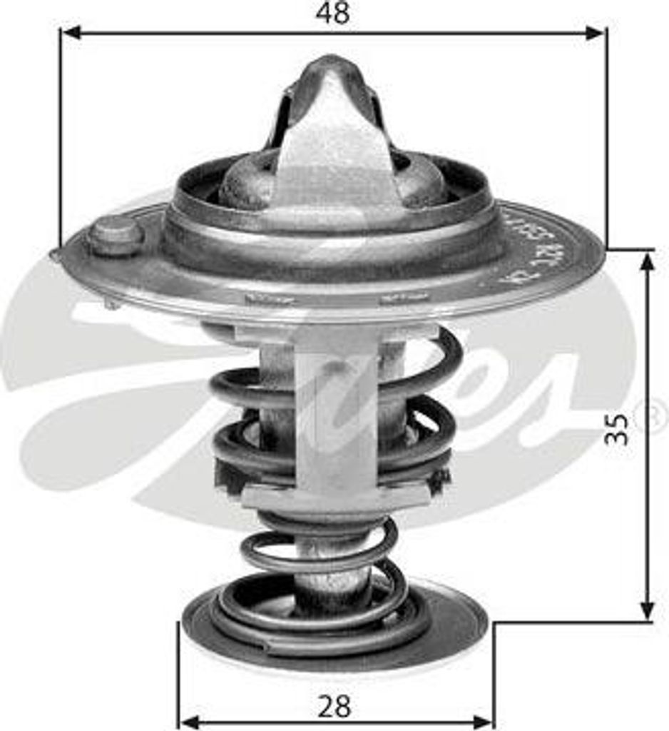 GATES TH30082G1 Thermostat, Kühlmittel OE 2550002500 kompatibel mit Picanto, i10, Getz, Atos