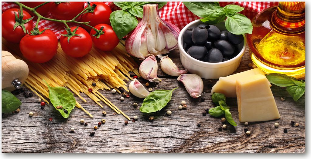 Tulup Leinwandbild -100x50 cm - Wandkunst - Drucke auf Leinwand - Leinwanddruck - Essen & Getränke - Mehrfarbig - Italienisches Essen