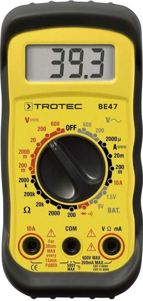 TROTEC Multimeter BE47 Messgerät Multifunktionsmessgerät Produktbild 