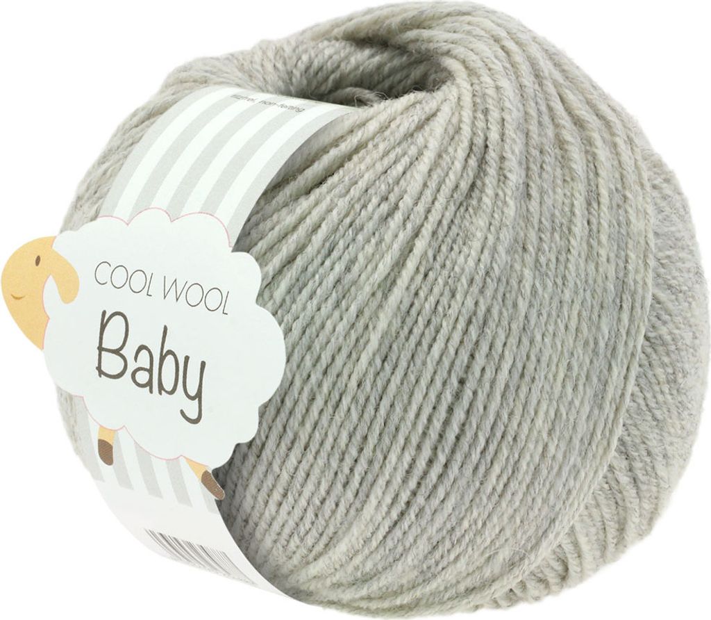 Lana Grossa Cool Wool Baby 206 Hellgrau meliert 50g Produktbild 