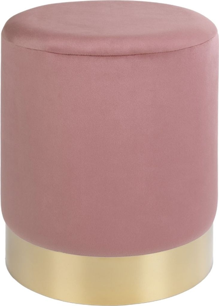 Pouf >Gamby< in Rosa, Velour - 34x43x34cm (BxHxT)