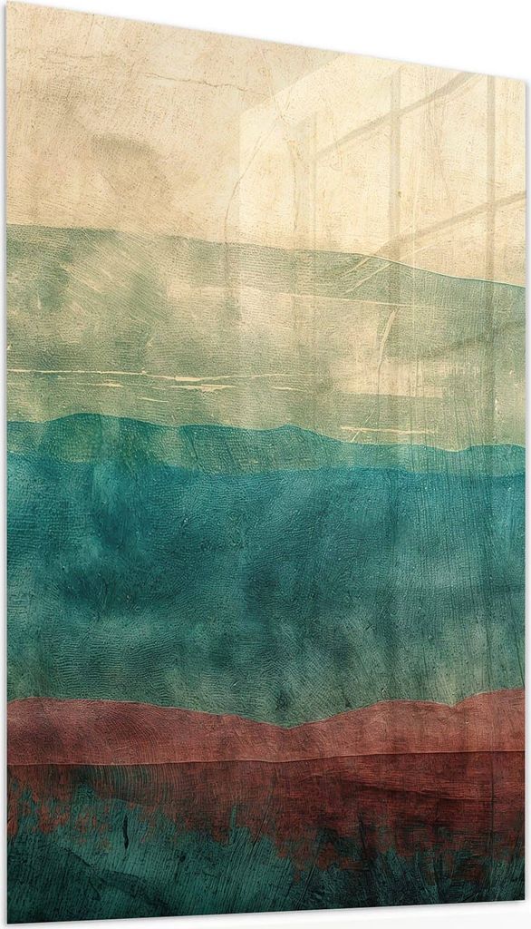 Glasbild 60x90cm in XXL für Wohnzimmer, Schlafzimmer Motiv Verwaschene Streifen