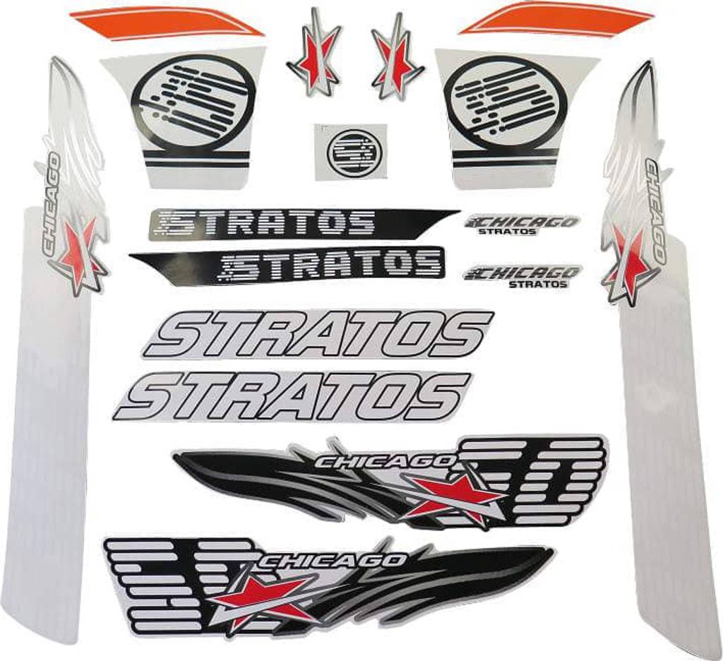 Jonway Stratos Chicago Aufkleberset 50ccm 2Takt 706739 Motorroller.de Fighter 50 Sport Sticker Aufklebersatz Dekoset Dekorset Dekosatz 1E40QMB Scooter
