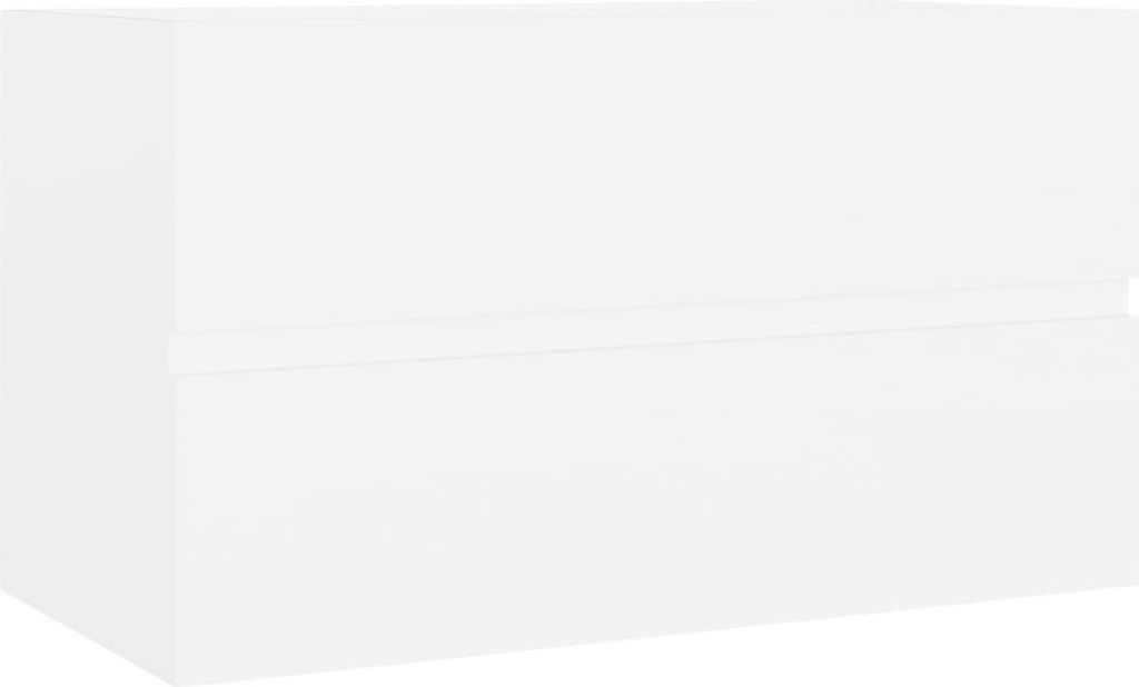 vidaXL Waschbeckenunterschrank Weiß 80x38,5x45 cm Produktbild 