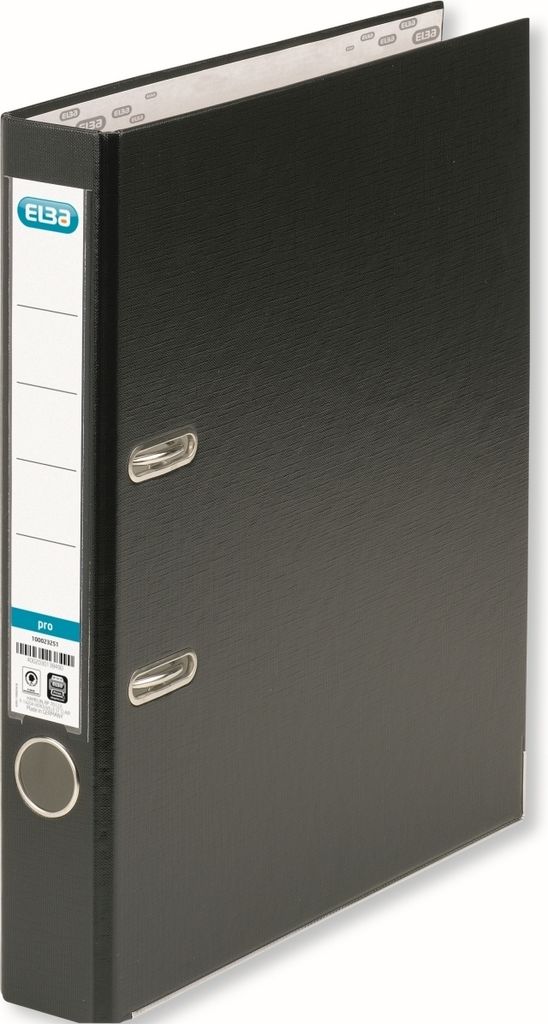 Ordner A4 smart top 50mm PP/Papier schwarz Packung mit 10 Stück