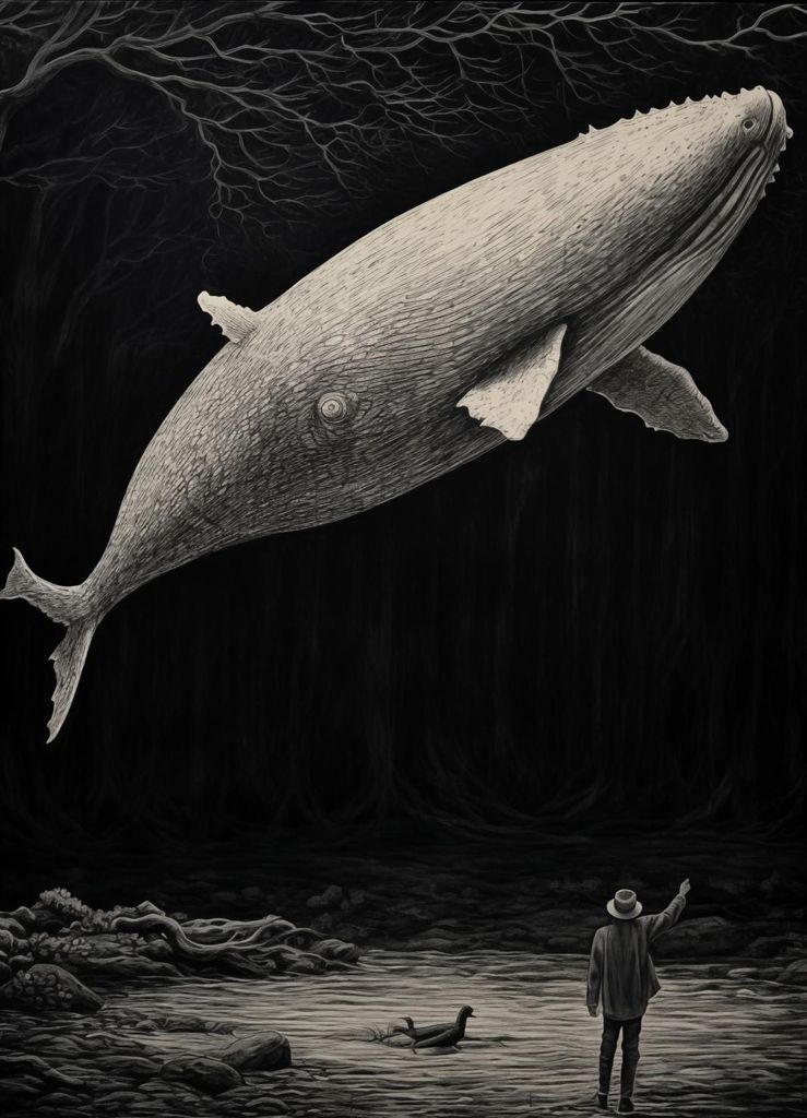 Plakat 20,5x28,4cm Weißer Wal