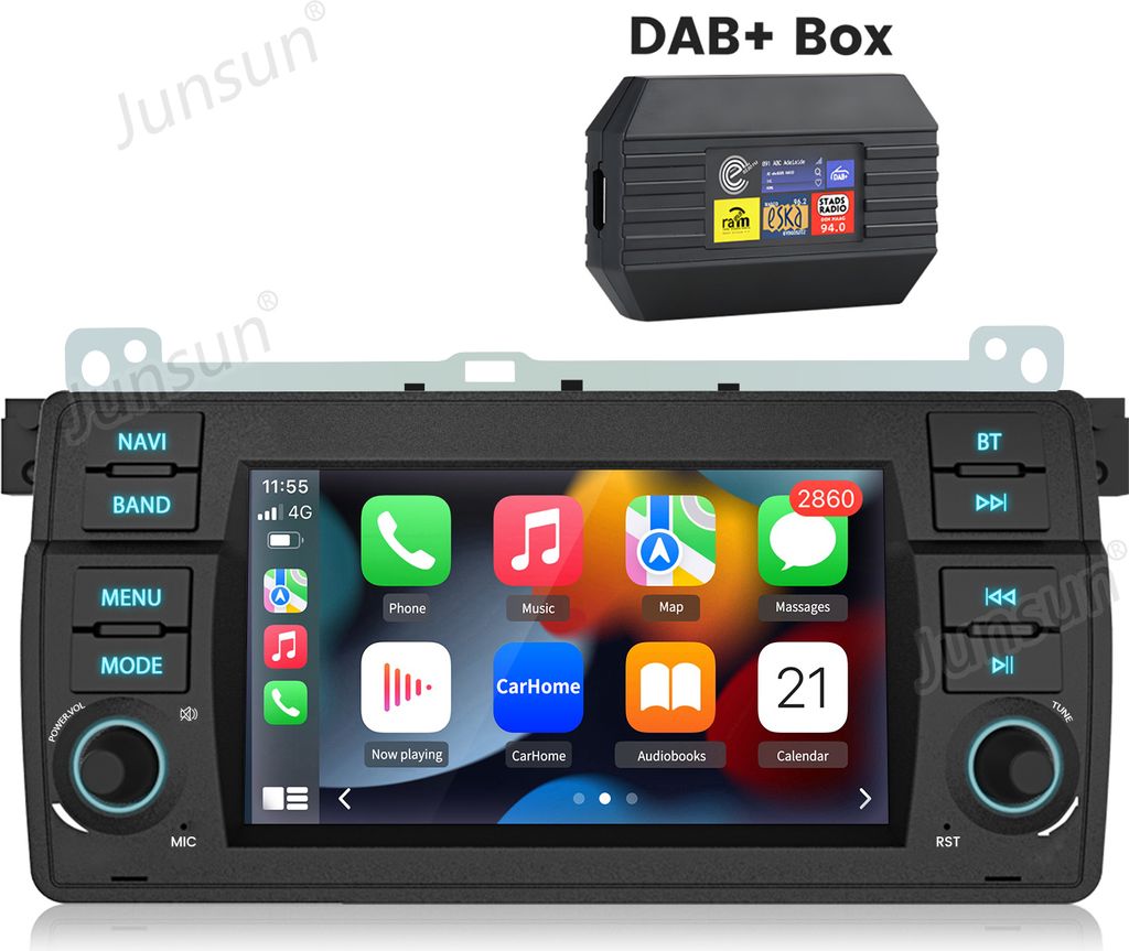 Android13 7''Autoradio FM DAB+ Für BMW 3er E46 1998-2006 2+64G GPS Navi BT WIFI SWC RDS USB 2 Din