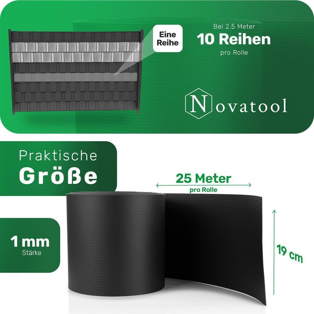 Novatool PREMIUM PP 50m rolki pasków prywatności do Zdjęcie produktu 