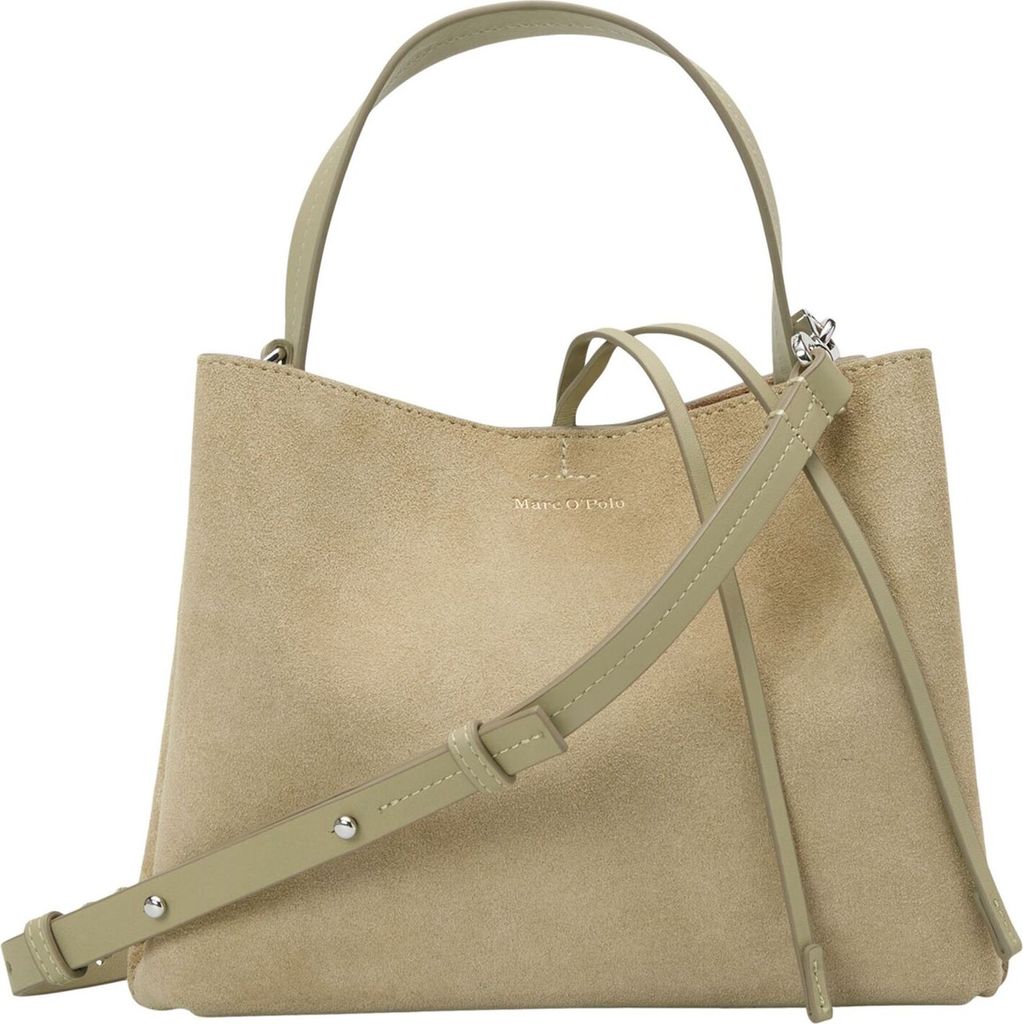 Marc O'Polo Leder Handtasche Umhängetasche Pany Crossbody Bag Forest Sand khaki