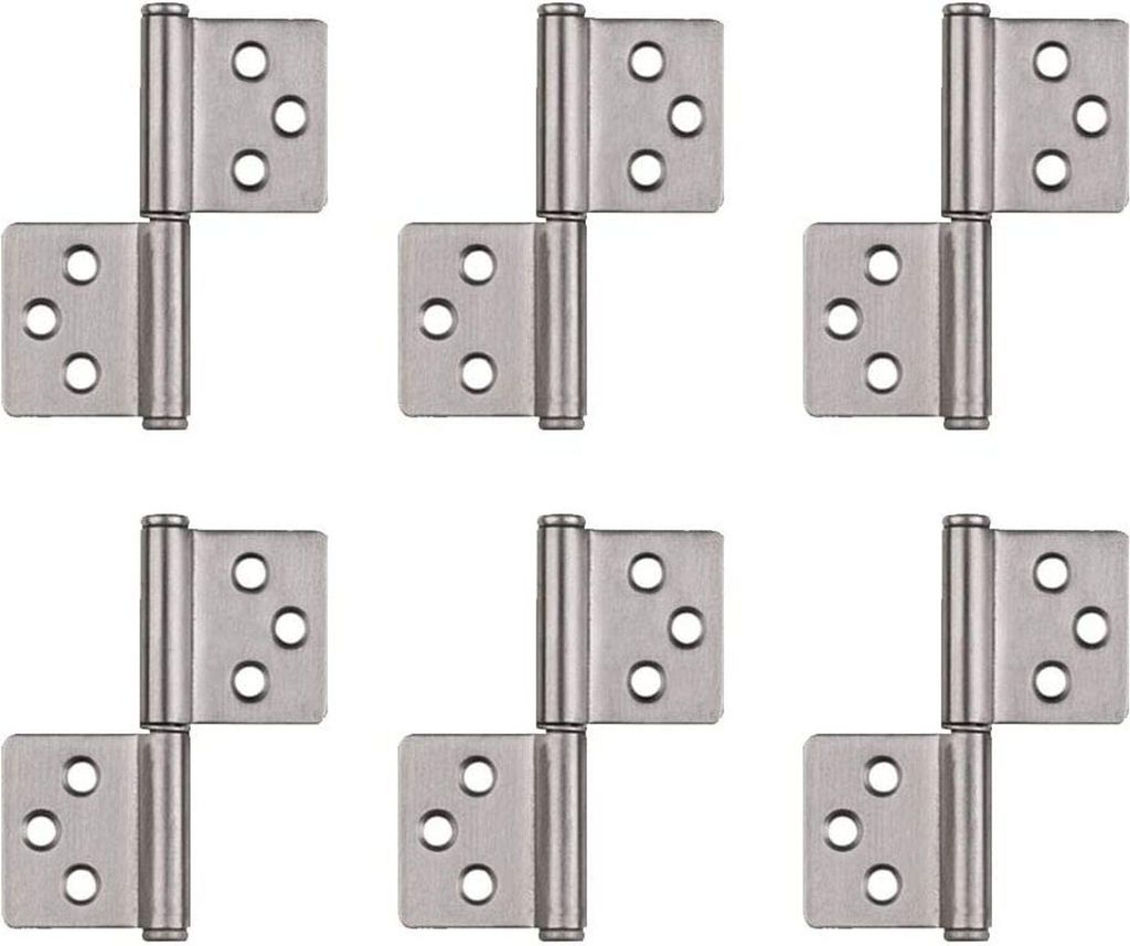 Scharniere Edelstahl, 6 Stück 3 Zoll Klapp Hinten Scharniere Edelstahl Wohnmöbel Hardware Schrank Scharniere, Möbelband Stilband Scharnier Schar...