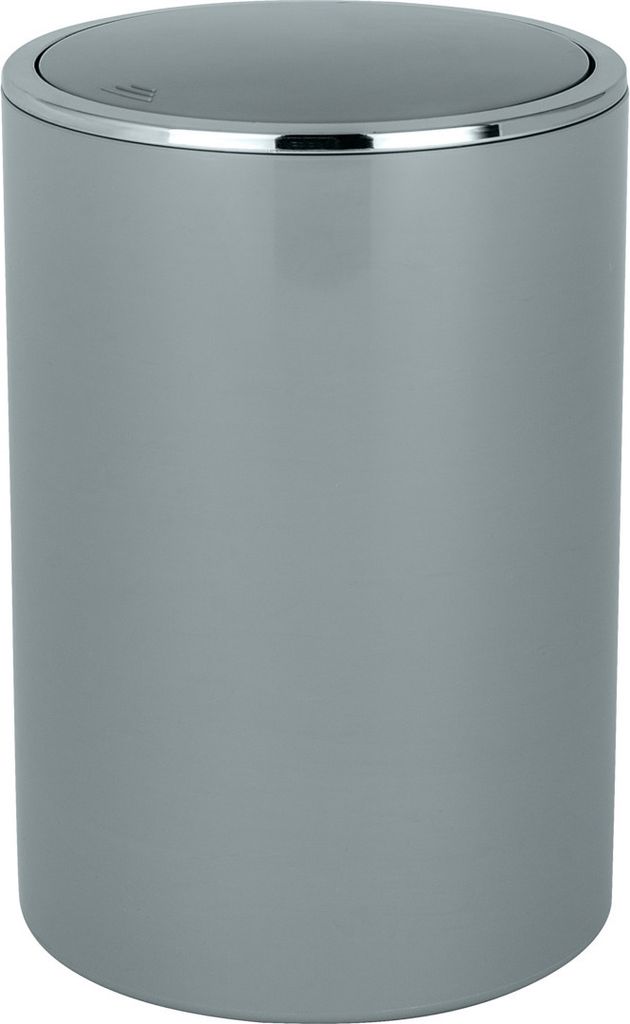 WENKO Abfall Eimer Inca grey 5 L Schwingdeckel Müll Produktbild 