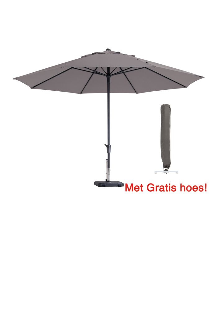 Sonnenschirm Rund 400 cm Taupe mit Hülle Madison | Produktbild 