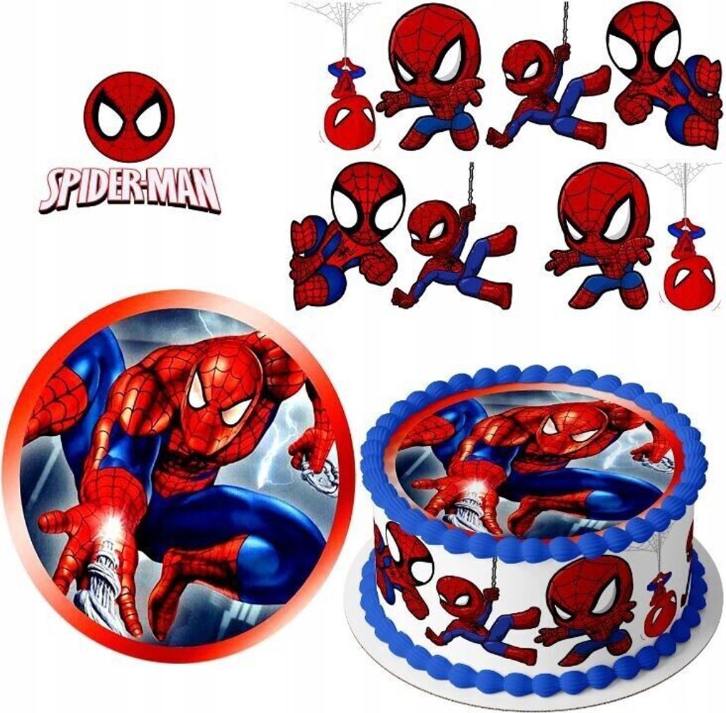 Spiderman Essbar Marvel Torten-Bild-Aufleger-Deko Produktbild 1