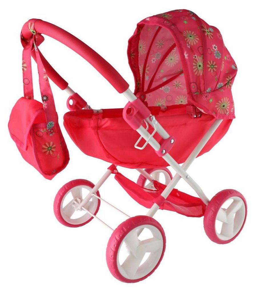 Puppenwagen, tief, aus Stoff, 58 x 35 x 60 cm, im Karton 34 Produktbild 