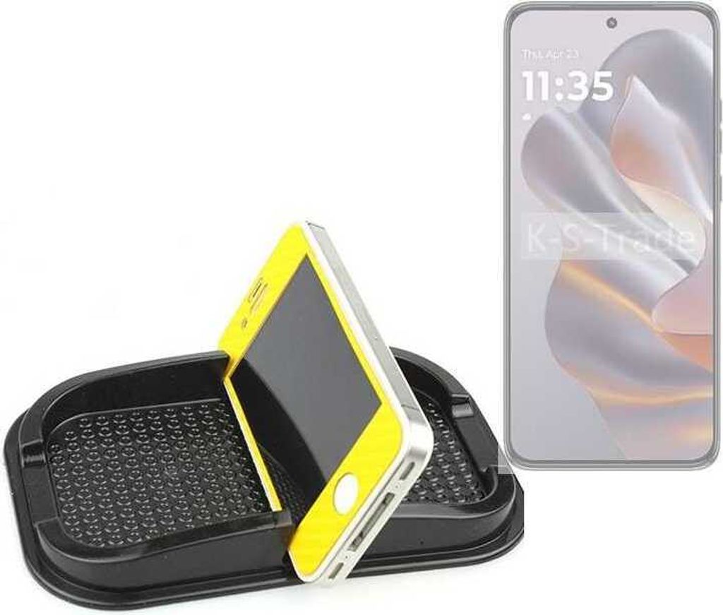 K-S-Trade Auto Anti Rutsch Matte Smartphone-Halter kompatibel mit Motorola Edge 50 Neo Haft Pad Armaturenbrett Handy-Halterung Silikon