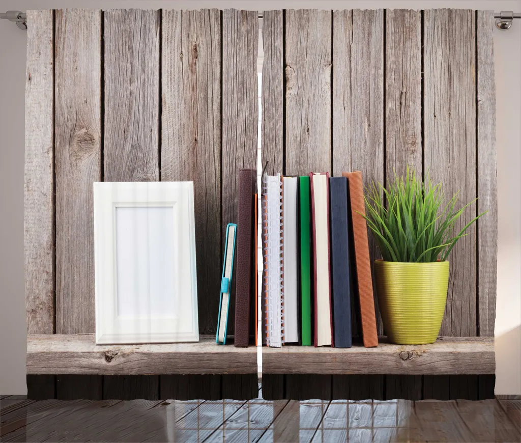 Rideau Rustique ABAKUHAUS Bibliophiles Livres Étagère Bois 280x225 cm
