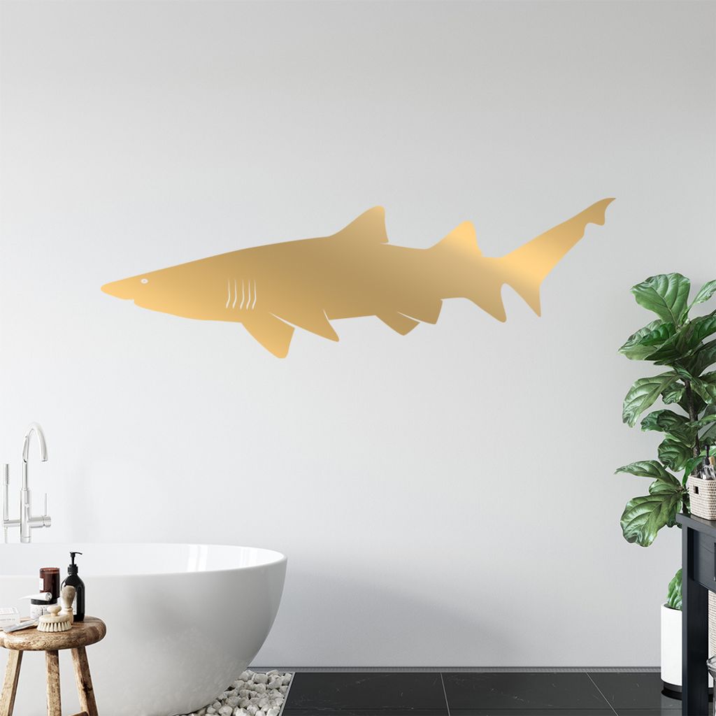 KIWISTAR Haifisch Grundhaie Wandtattoo in 6 Größen - Wandaufkleber Wall Sticker - Dekoration, Küche, Wohnzimmer, Schlafzimmer, Badezimmer