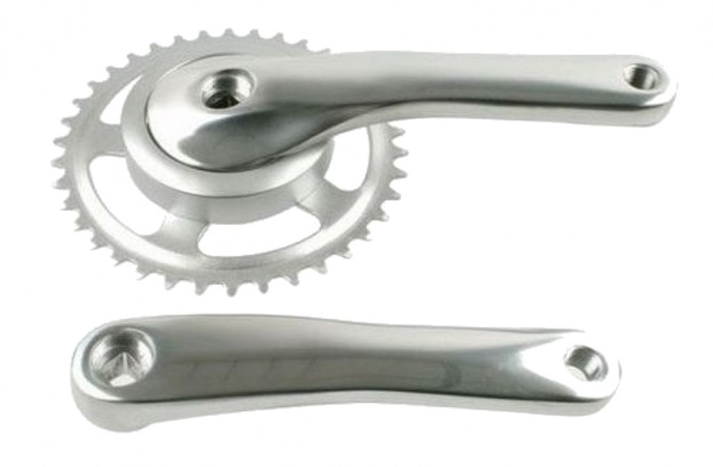 Gazelle Crankset Linea 38T Aluminium / Stahl Silber Produktbild 
