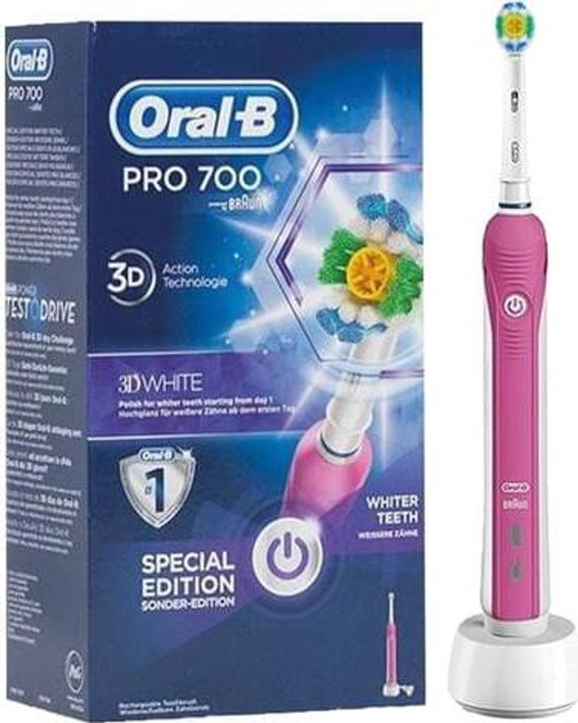 Oral-B Elektrische Zahnbürste PRO 700 weiß/blau Produktbild 9