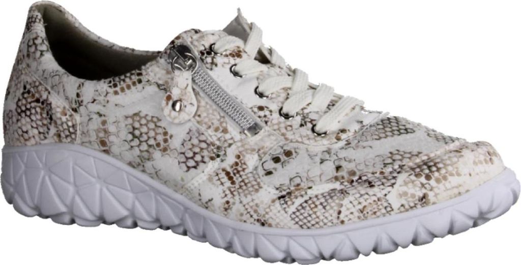 Waldläufer Havy H89001-060 Orthotritt Damen, Halbschuh, Beige, Textil/Stretch - Damenschuhe Bequeme Schnürschuhe, Beige
