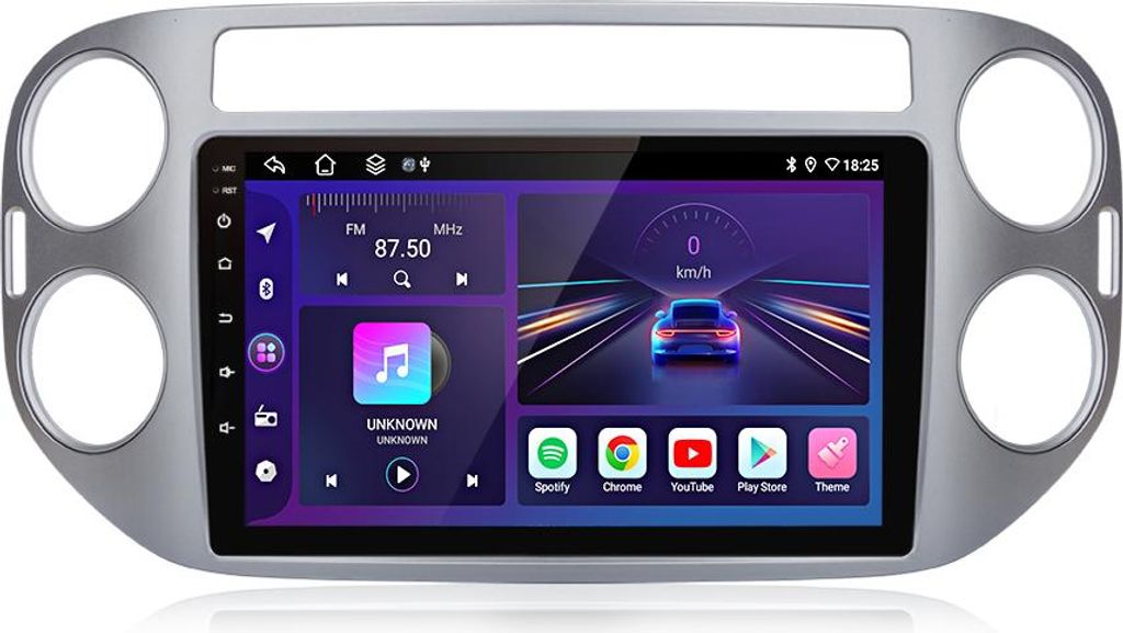 Carplay 9 Zoll Autoradio 2+32GB Für VW Tiguan 2007-2016 Car Multimedia Radio Android Auto GPS Navigation WIFI mit Bluetooth DAB+RDS SWC