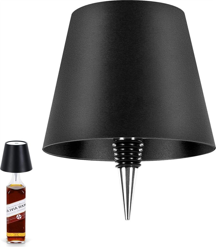 Flaschenlampe,Kabellose LED-Lampe(Schwarz)3 farbigeTouch Flaschenlicht,Weinflaschenlampen,wiederaufladbar,Wasserdicht für Bars Restaurants