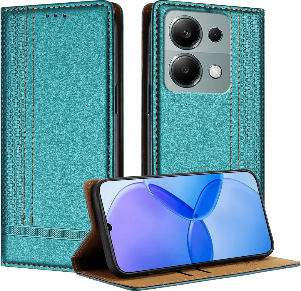 Custodia Portafoglio In Pelle Per Xiaomi Redmi Note 13 Pro Plus 5G – Con Slot Carte, Chiusura Magnetica, Supporto Regolabile, Antigraffio, Colore Verde