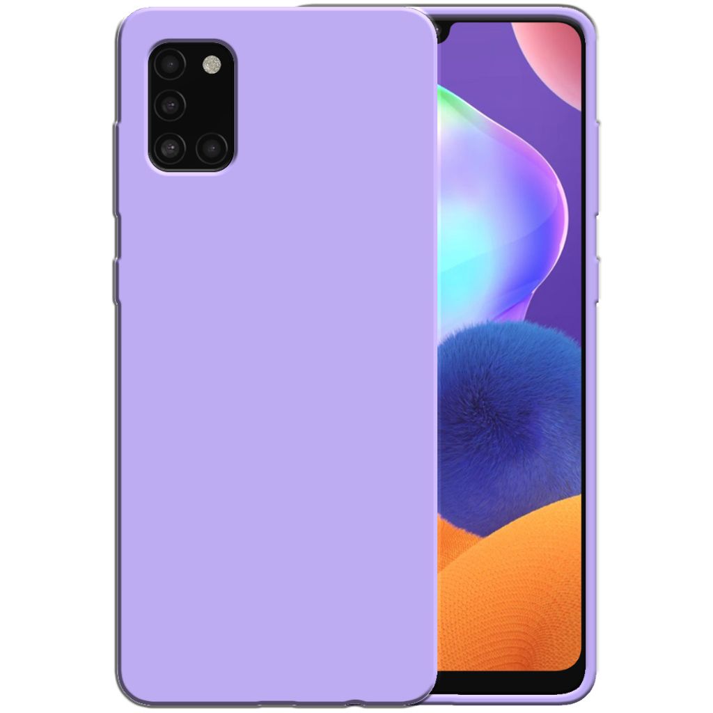 Smartphonica Silikonhülle für Samsung Galaxy A31 Hülle mit weicher Innenseite - Lila