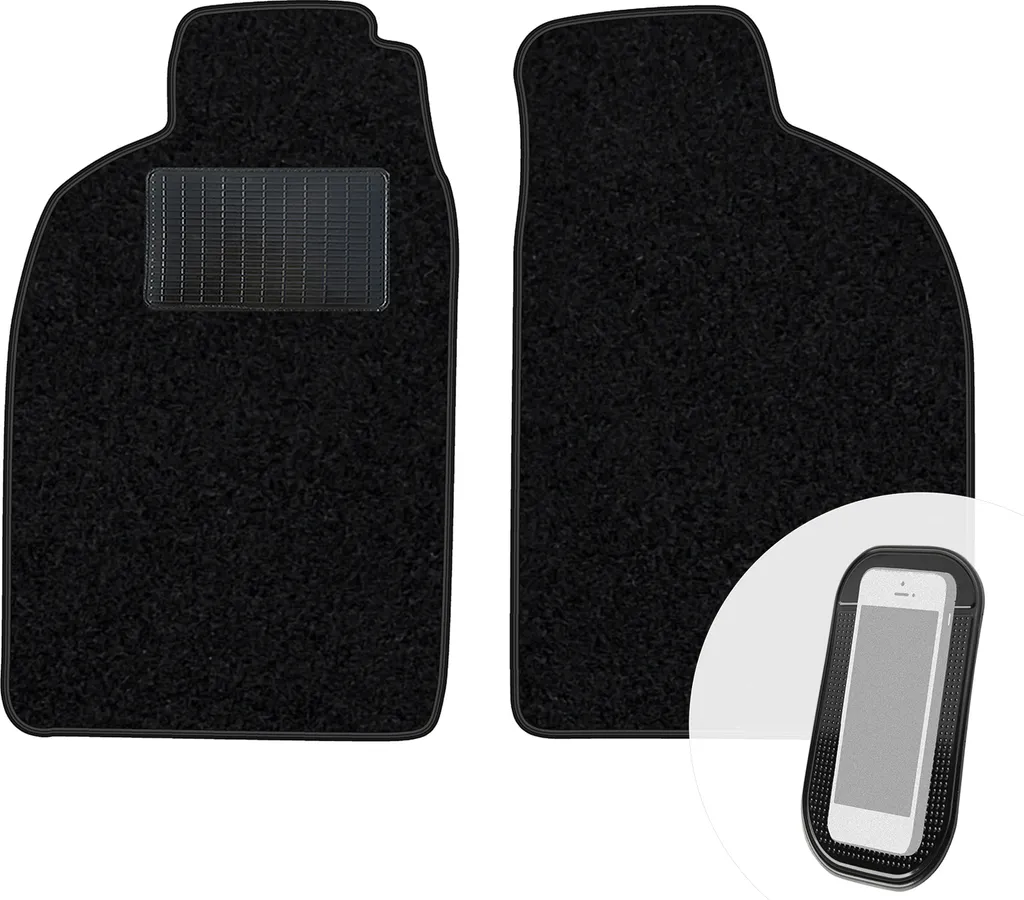 Set 2 Tappetini Anteriori Nero Velluto Opel Monterey Isuzu Trooper