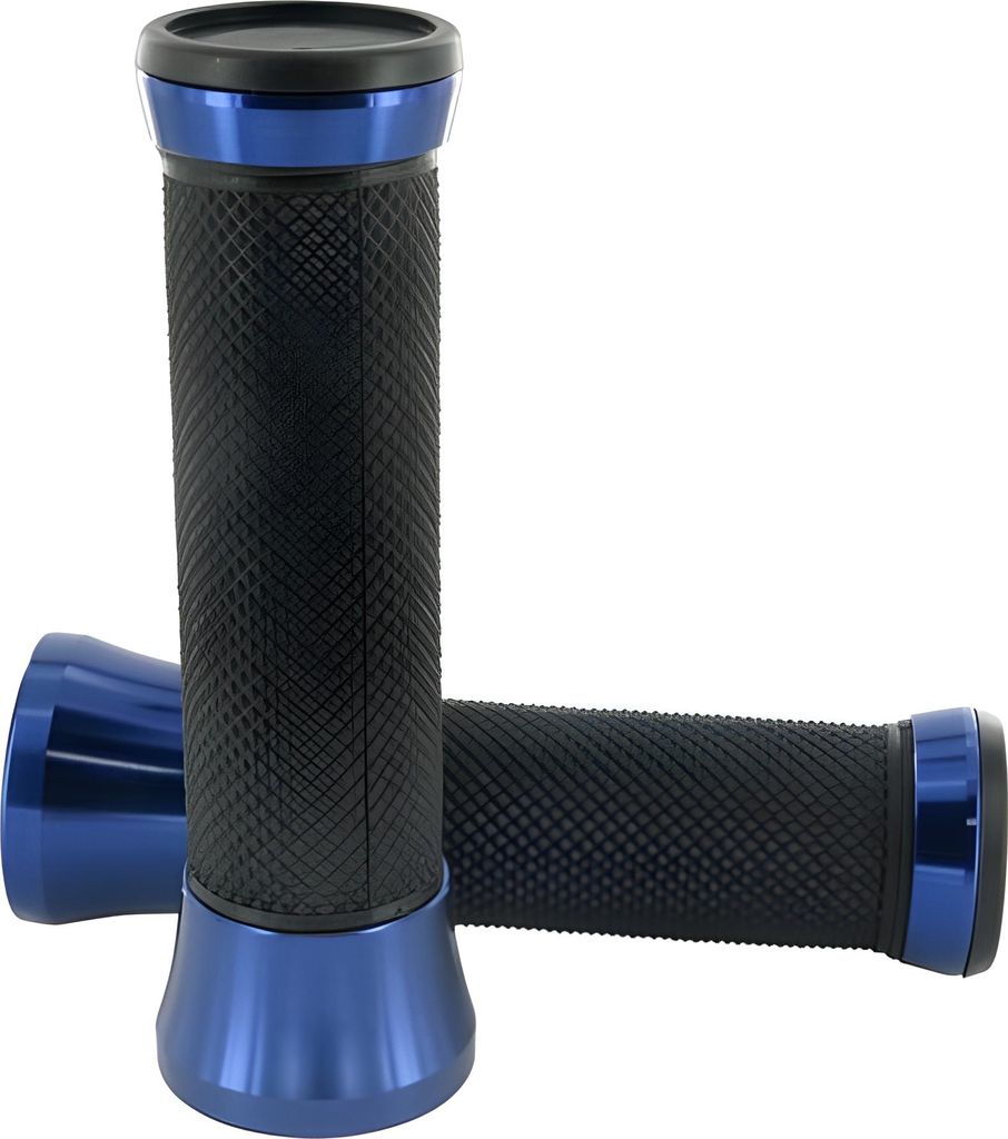 Lenkergriffe STR8 CNC, schwarz / blau
