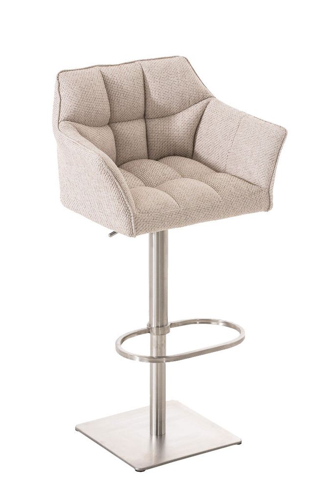 Barhocker HLO-CP1 E Stoff elfenbein