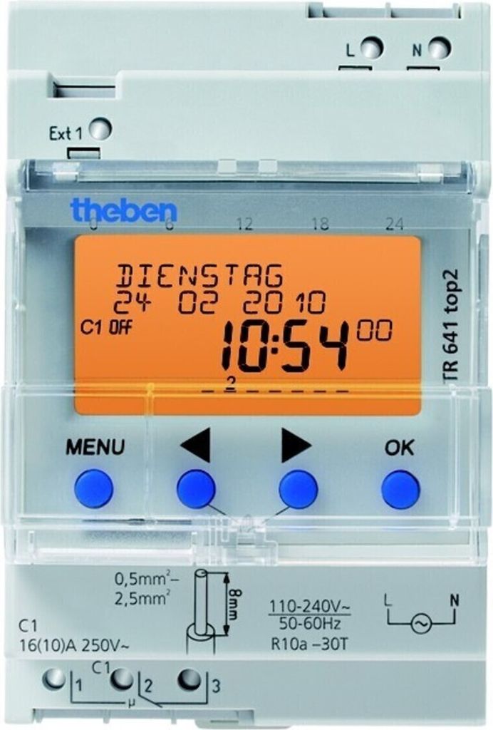 THEBEN Schaltuhr digi 230VAC 1kan Wechs 70800h REG Produktbild 