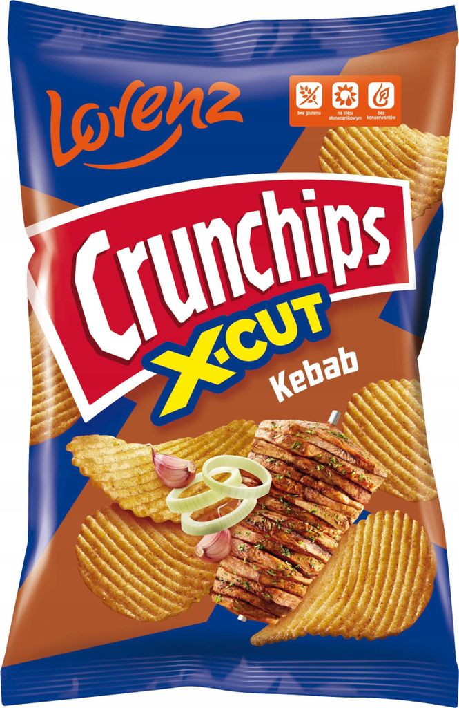 Crunchips Chipsy ziemniaczane o smaku kebaba 140 g Zdjęcie produktu 