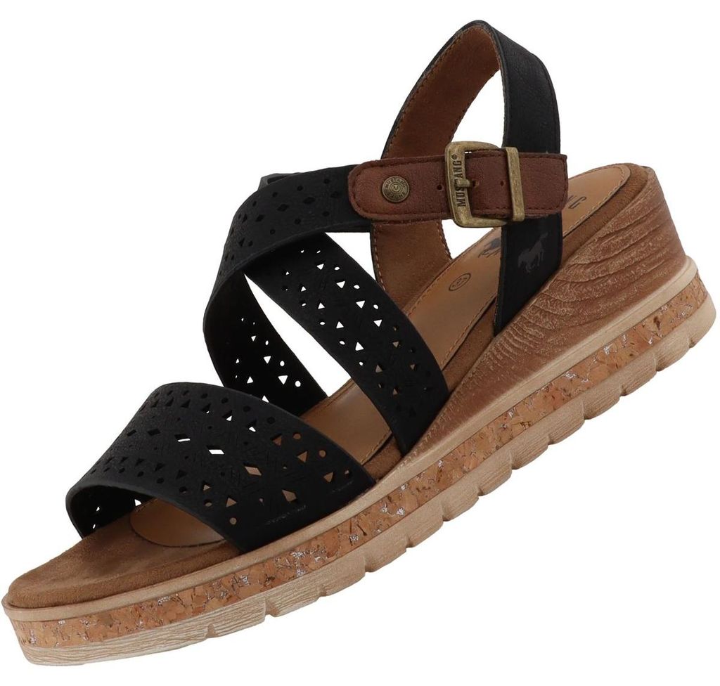 Mustang Damen Sandalette Schwarz