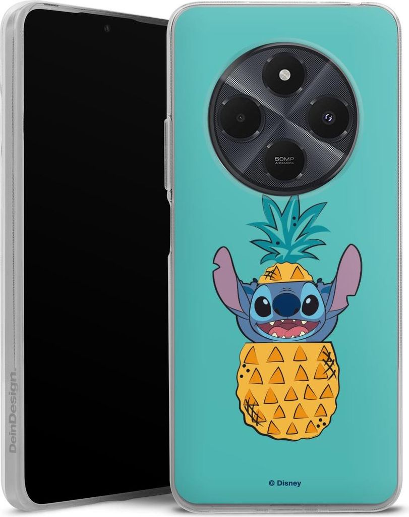 DeinDesign Handyhülle für Xiaomi Redmi 14C Silikon Hülle Case Smartphone Schutzhülle Ananas Disney Lilo & Stitch