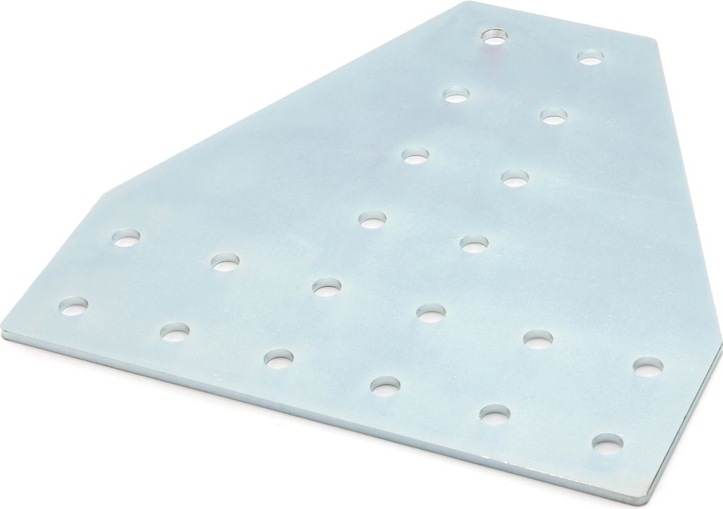Verbinderplatte I-Typ Nut 5, TD - 40x120x120mm, Stahl 2mm galvanisch verzinkt