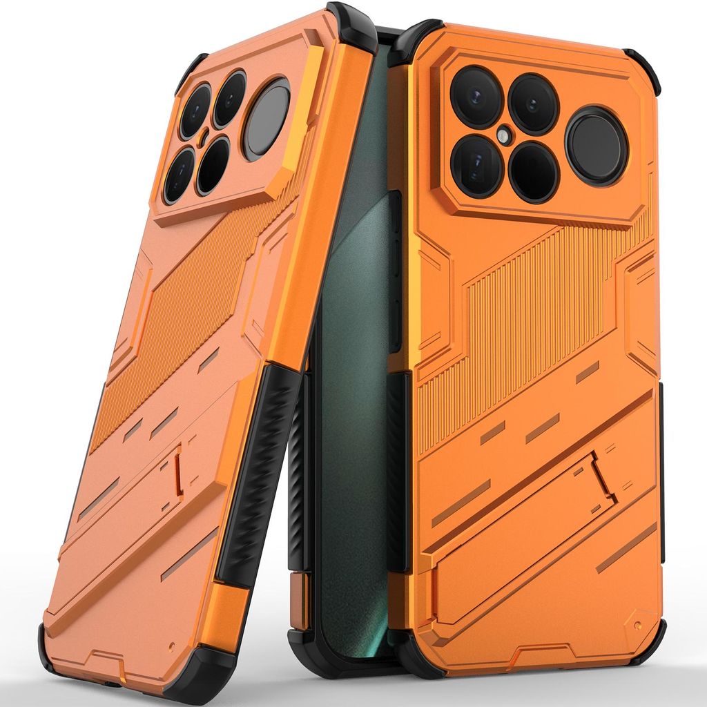 Armor Hülle für Xiaomi Poco F8 Ultra/Redmi K90 Pro Max Hybrid PC TPU Bumper Stoßfestes Schutzhülle mit Standfunktion Orange