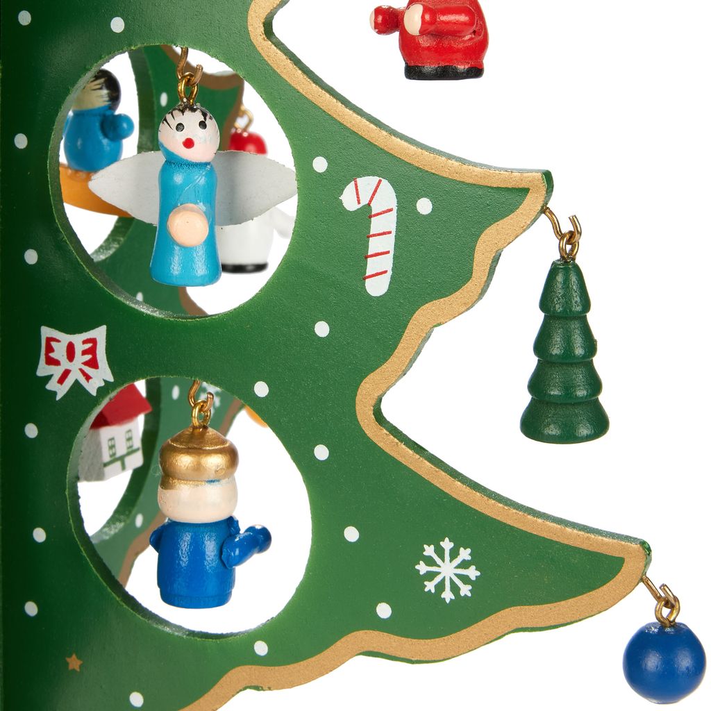BRUBAKER Mini Sapin de Noël en Bois - Petit Sapin à Décorer - Arbre de Noël Décoration de Table pour Noël avec Ornements d'arbre - Rouge BRUBAKER Mini Sapin de Noël en Bois - Petit Sapin à Décorer - Arbre de Noël Décoration de Table pour Noël avec Ornements d'arbre - Rouge