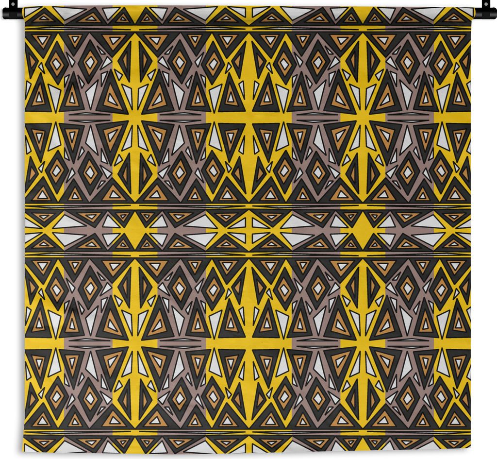 MuchoWow Wandteppich Wandbehang Afrika - Geometrie - Muster 150x150 cm Tapisserie Dekoration Wandtuch - Wohnaccessoires - Modernes