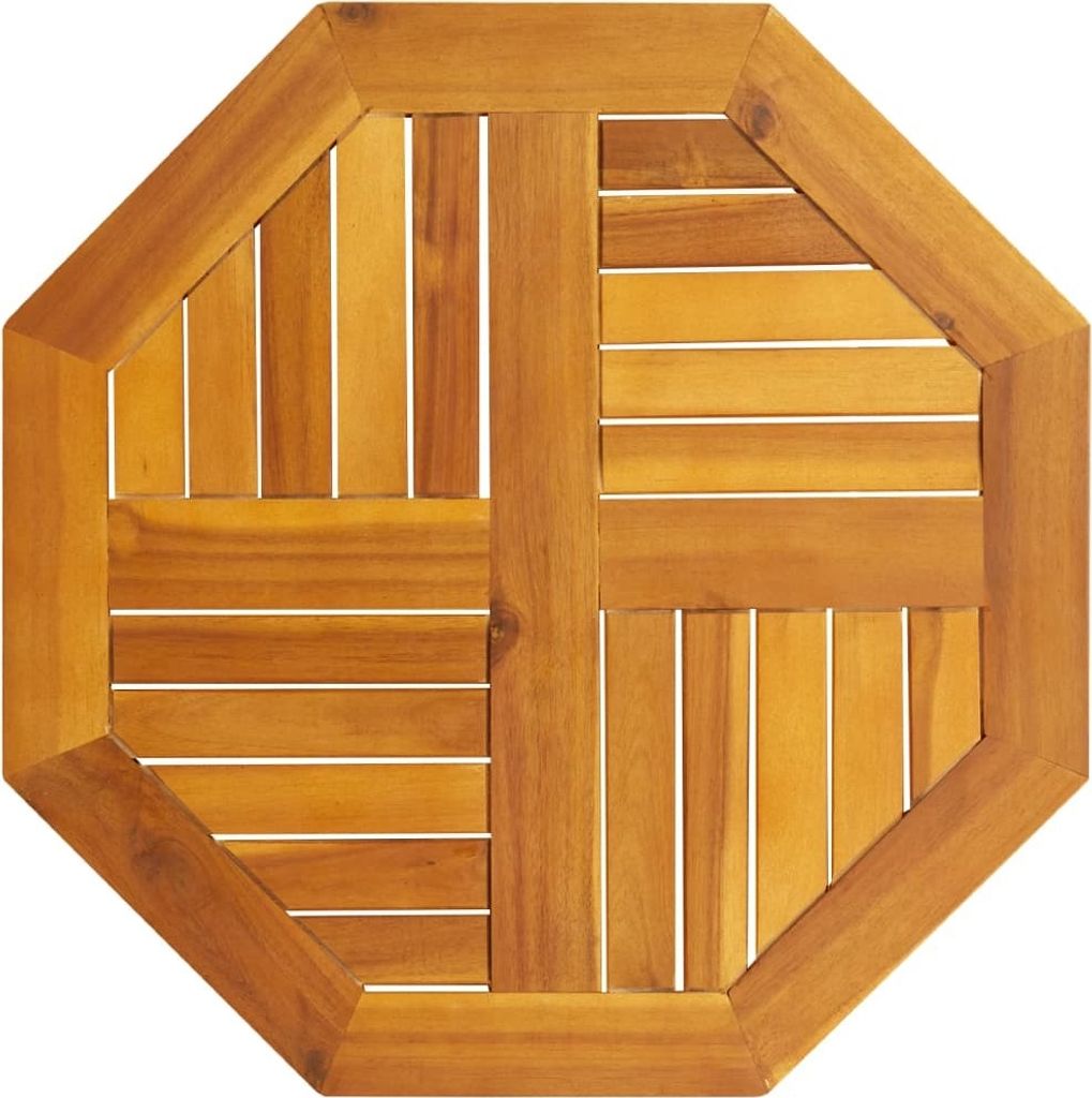 Eleganter Möbel Tischplatte 60x60x2 cm Achteckig Massivholz Akazie - Tischplatten 7392756