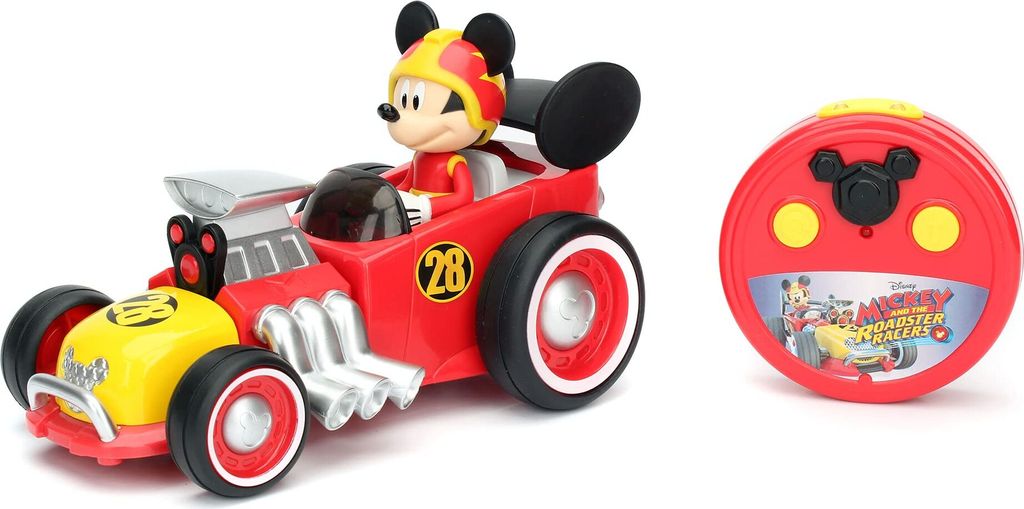 Jada Toys – Mickey Roadster Rennauto, 19 cm, Infrarotsteuerung, geeignet ab 3 Jahren, Farbe (253074005), für Kinder, Unisex
