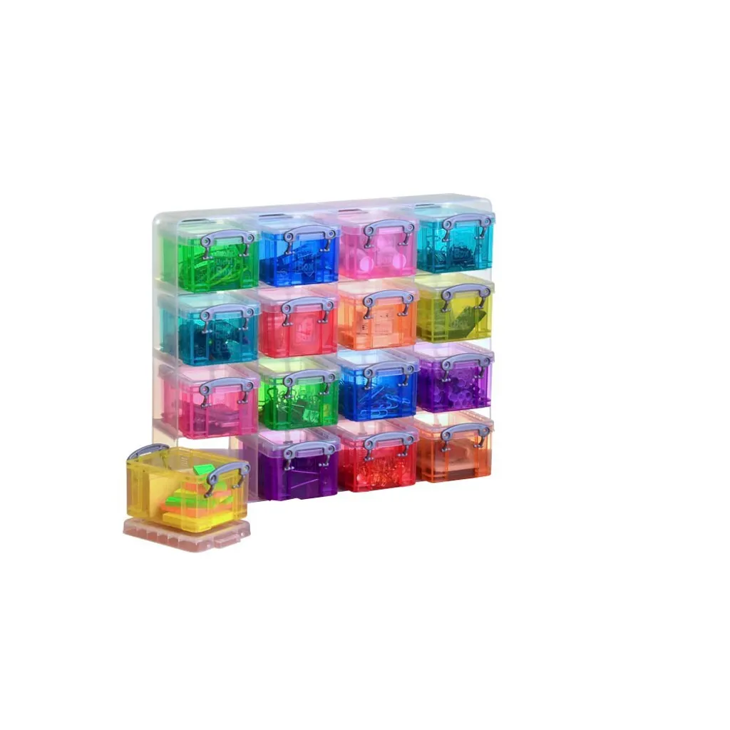 Rangement pour perles et accessoires : 16 boîtes multicolores 0,14 L - 3
