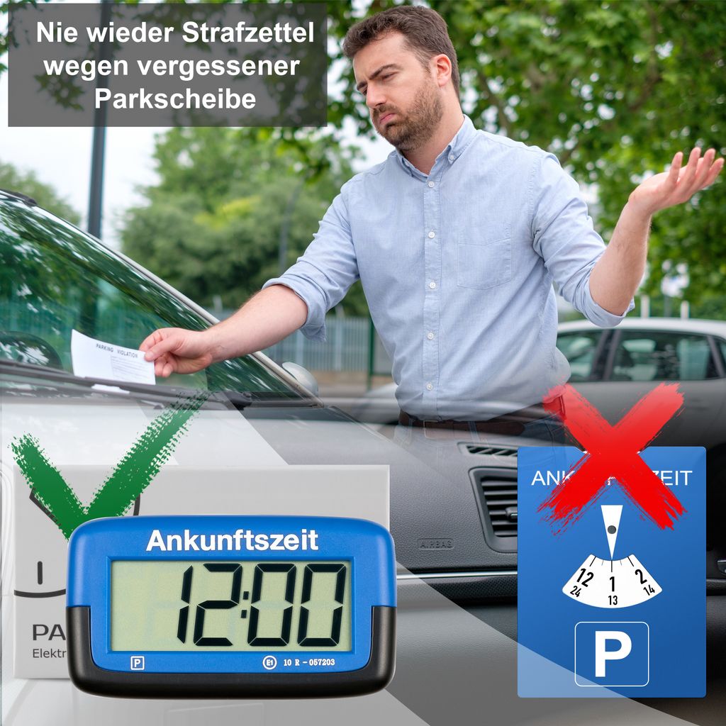 Needit Parkscheibe mit Zulassung elektronische Parkuhr Park Produktbild 17