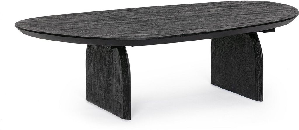 Beistelltisch Monterrey 135x76x38cm Mango-Holz Tischplatte und Beine Schwarz