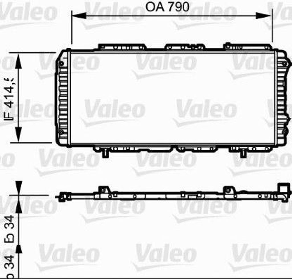 VALEO 731611 Motorkühler OE 1301HS kompatibel mit Jumper, XM, Ducato, 306, 607, Boxer