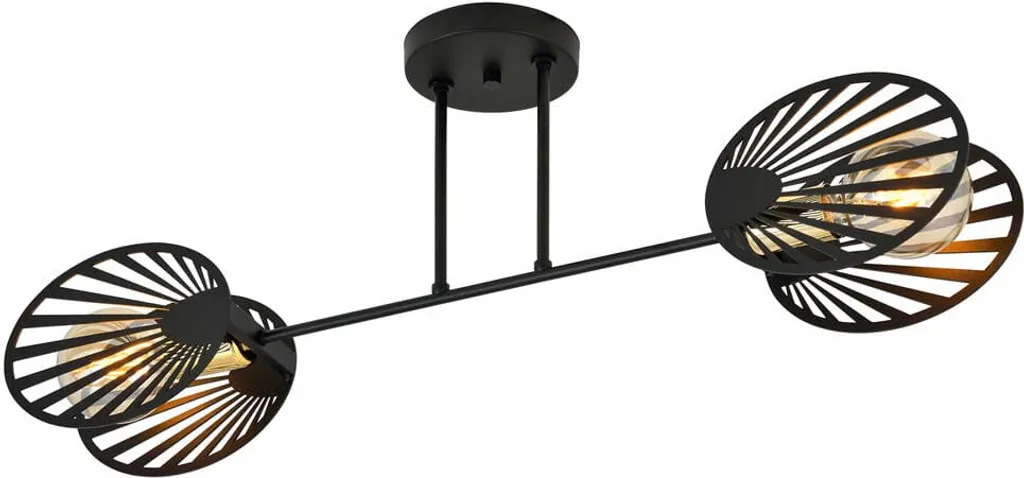 Plafonnier LED noir moderne Emibig TALIA 1181/2 pour salon et chambre