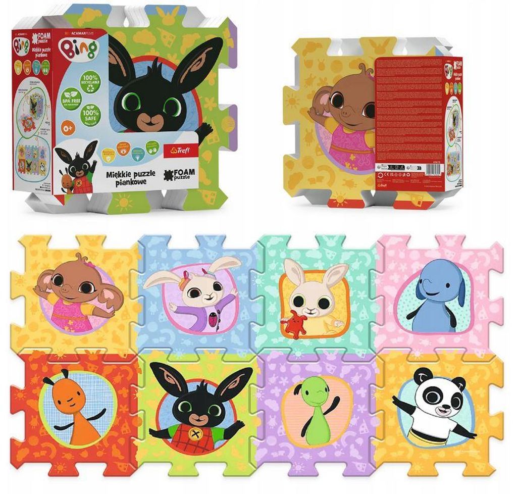 Pěnové puzzle Bing Bunny 32x32x1,5cm 8ks ve fólii 0m+ Obrázek produktu 