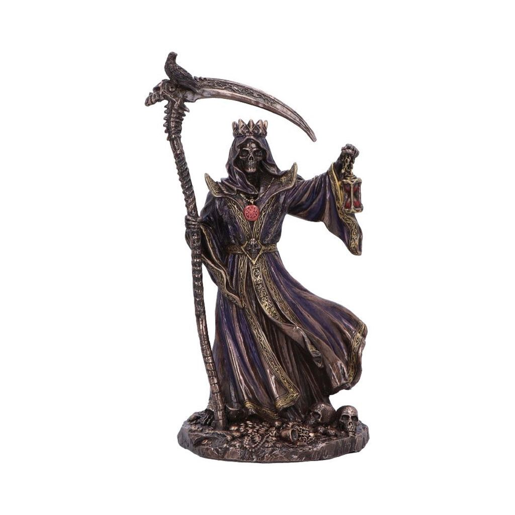Bronzefigur / Dekofigur - Skelett-Sensenmann