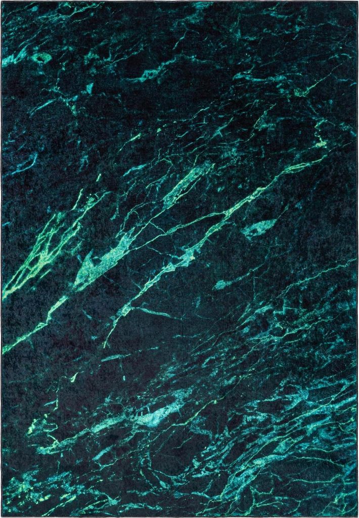 Grün Teppich Mazovia - Glamour, Marmor - Teppich für Wohnzimmer, Schlafzimmer, Büro - Maschinenwaschbar - 80 x 150 cm