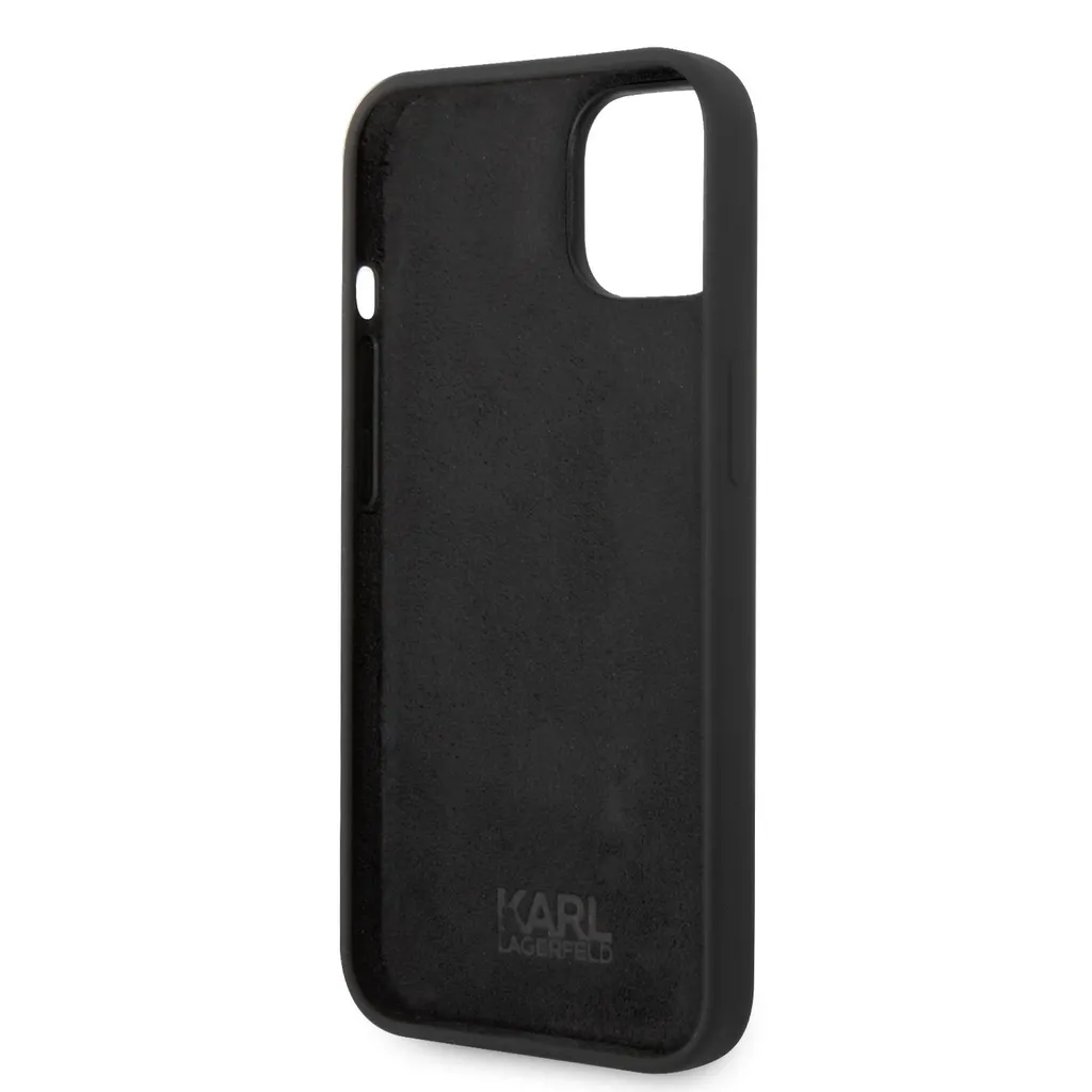 Karl Lagerfeld Cover iPhone 14 Pro Choupette Silicone Nero Luxury - 16